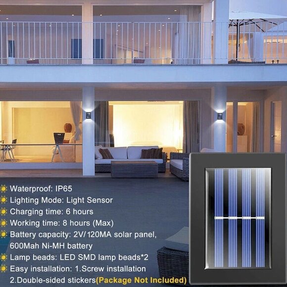 Outdoor Solar LED Deck Light Path Garden Patio Pathway Stairs Step Fence Lamp - Picture 5 of 5